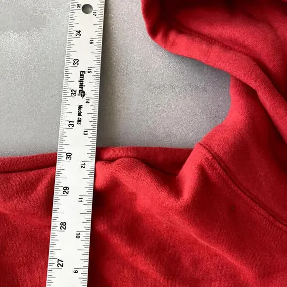 Vintage Reebok Sweatshirt Mens XXL red Hoodie Logo 00s Old Stock‎ Y2k pullover